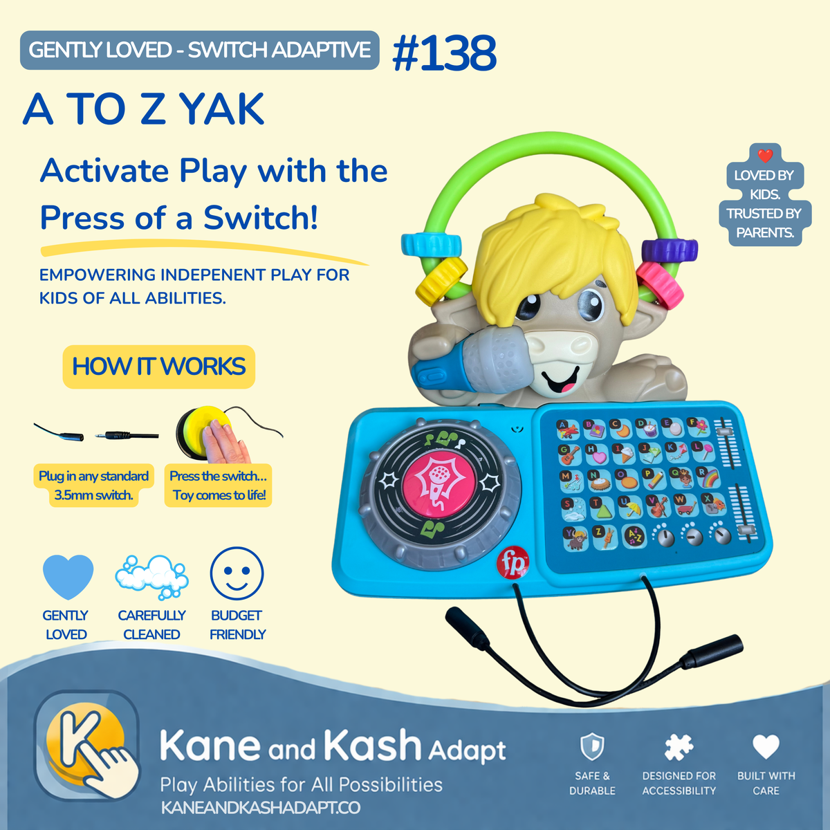 Switch Adapted A to Z Yak #138- Gently Loved