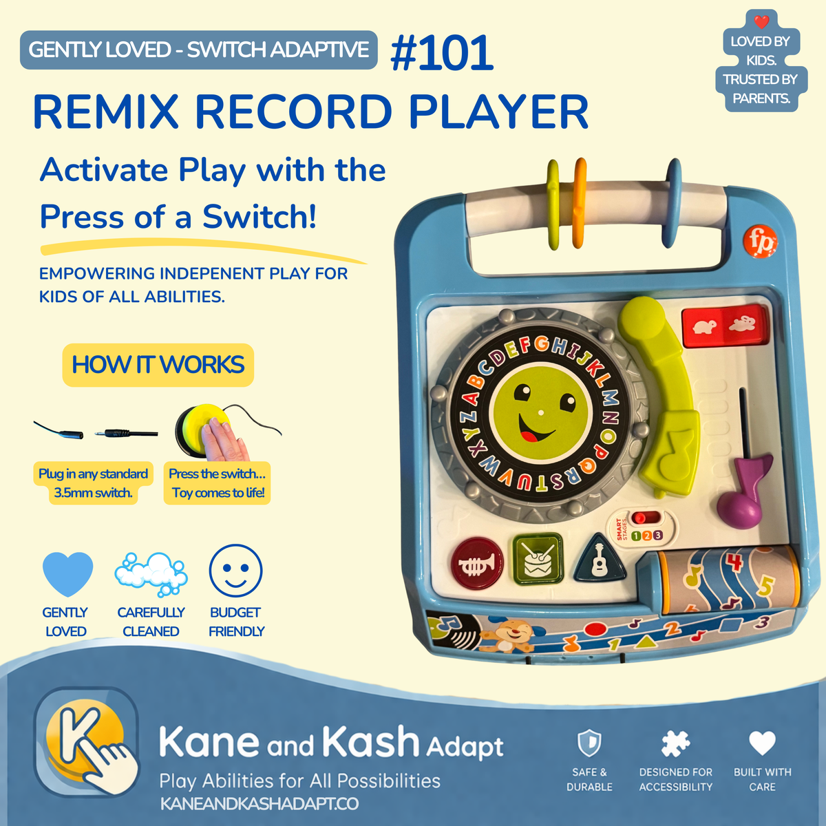 Switch Adapted Remix Record Player #101- Gently Loved