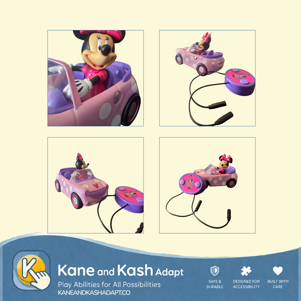 Switch Adapted Minnie Mouse RC Roadster #70- Gently Loved