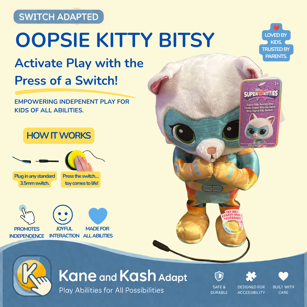 Switch Adapted Oopsie Kitty Dancing Bitsy- New