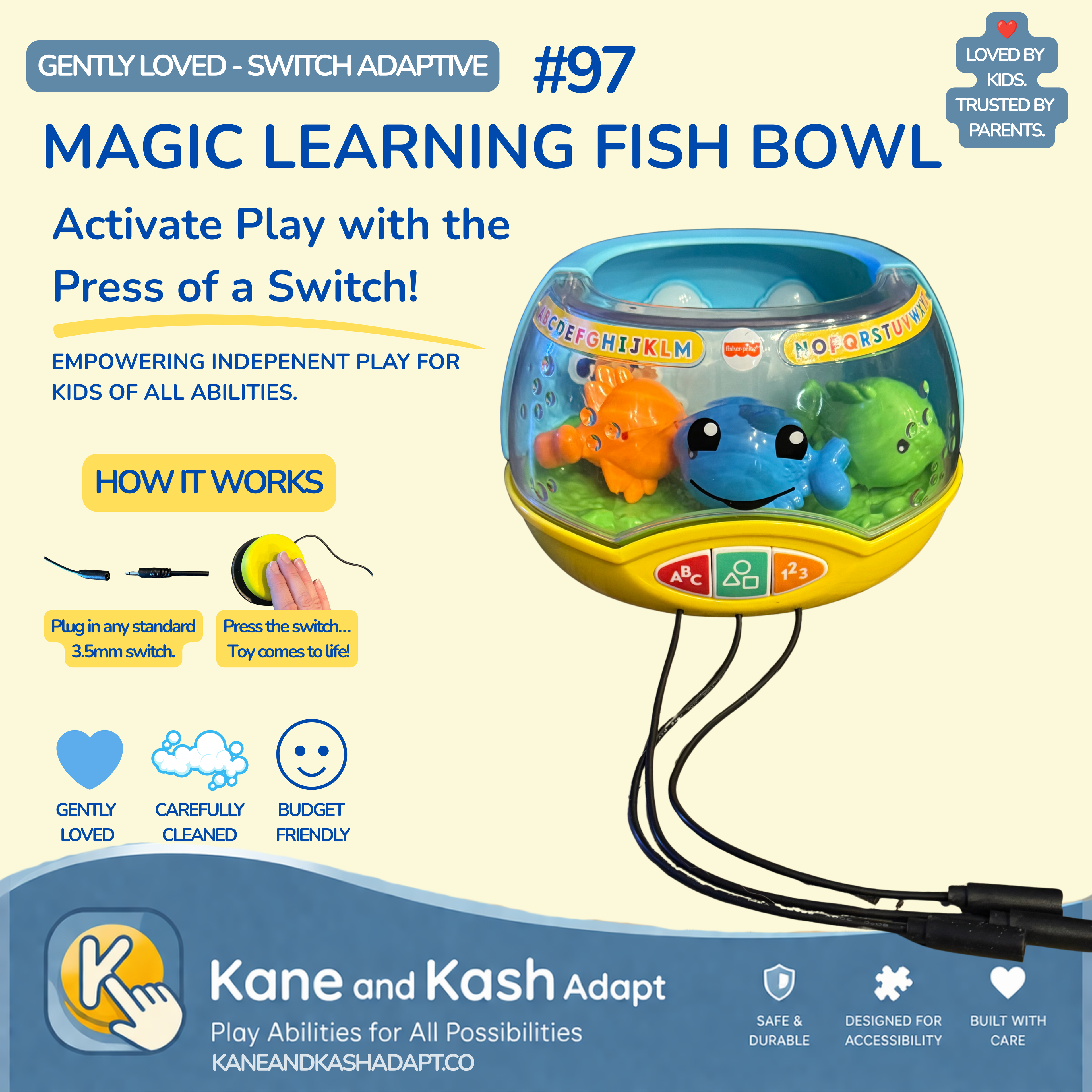 Switch Adapted Magic Learning Fish Bowl #97- Gently Loved