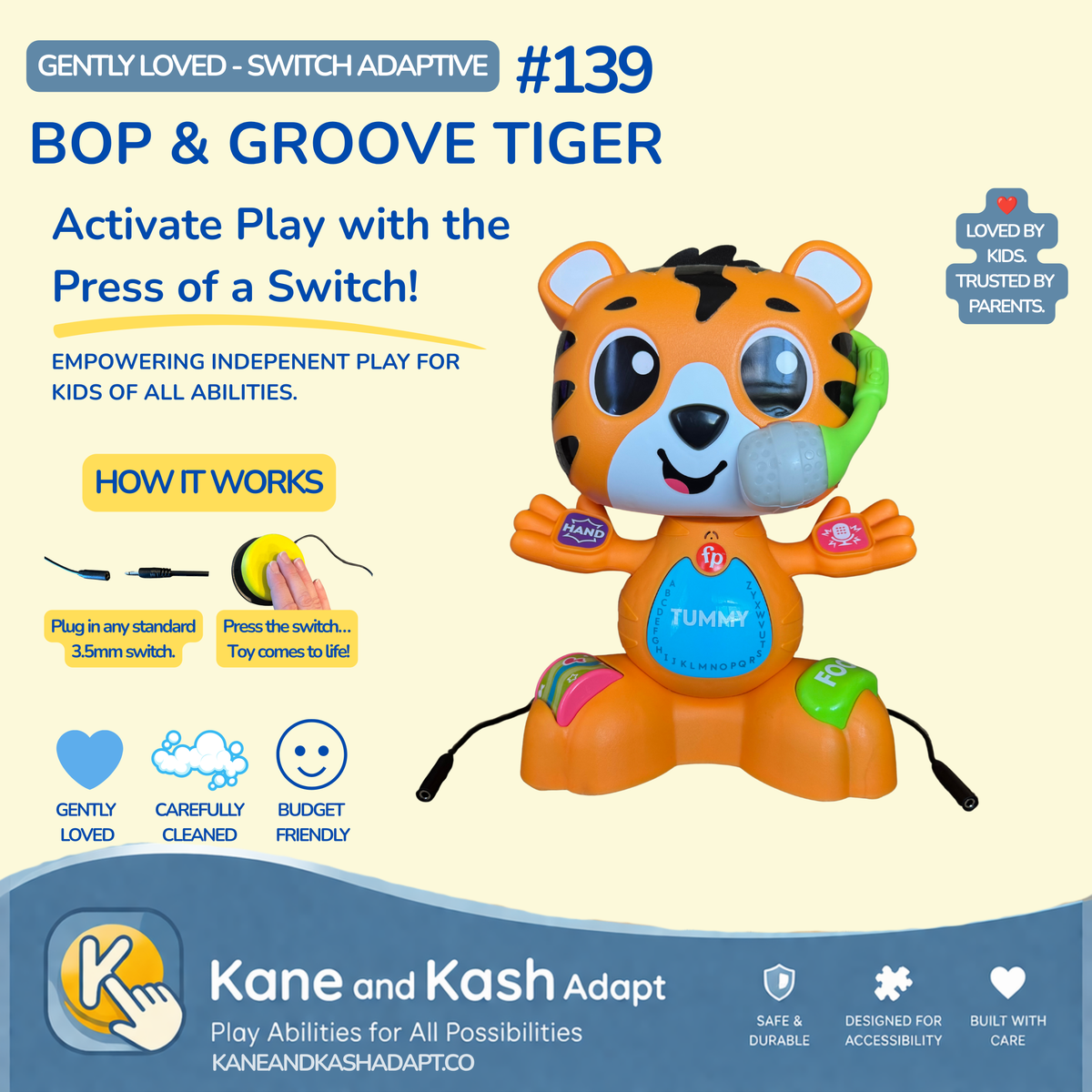 Switch Adapted Bop & Groove Tiger #139- Gently Loved