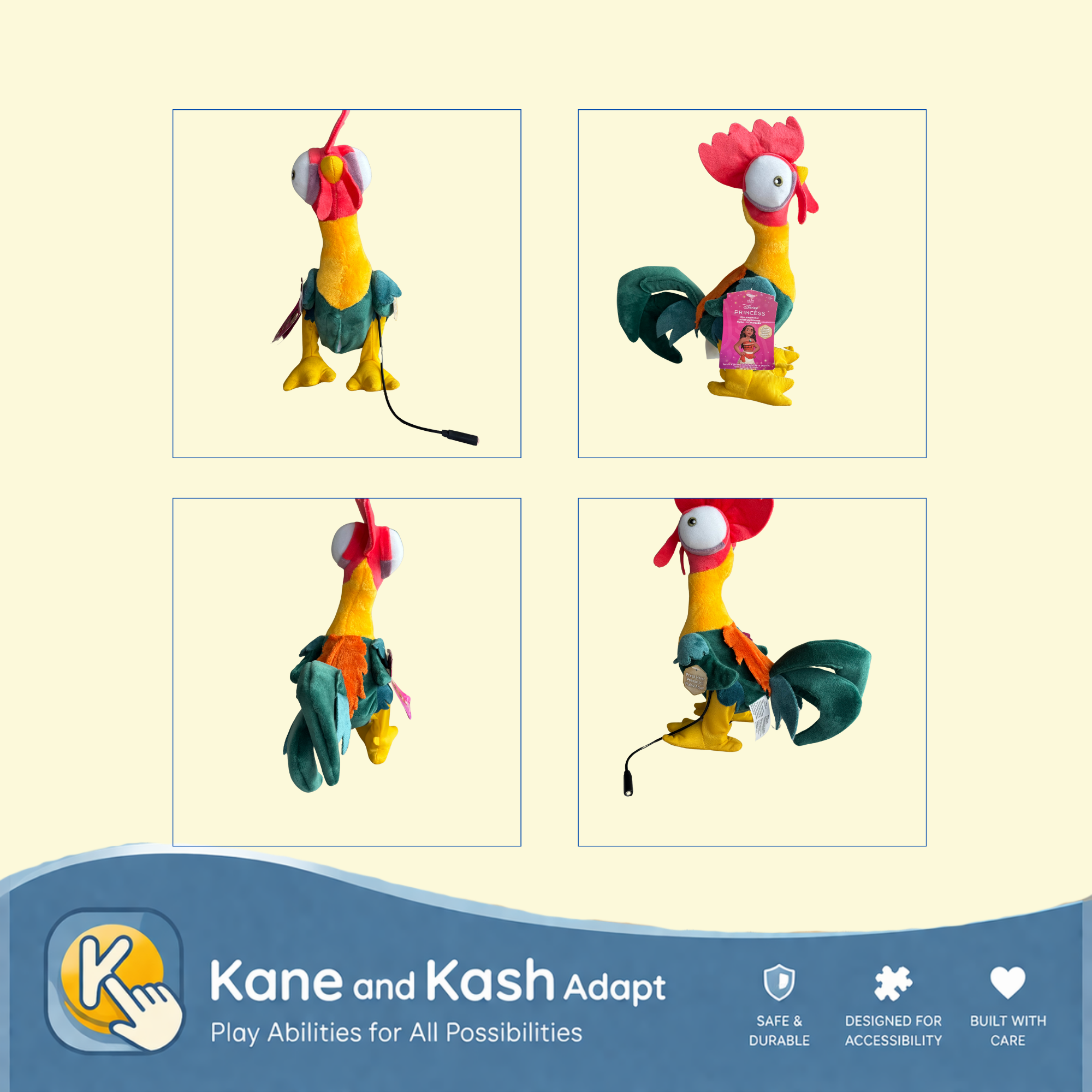 Switch Adapted Hei Hei with Sound & Movement- New