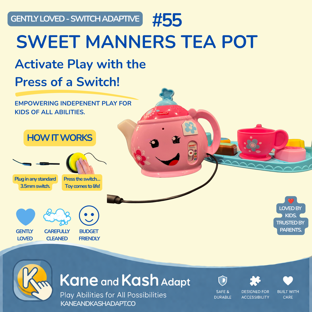 Switch Adapted Sweet Manners Tea Pot #55- Gently Loved