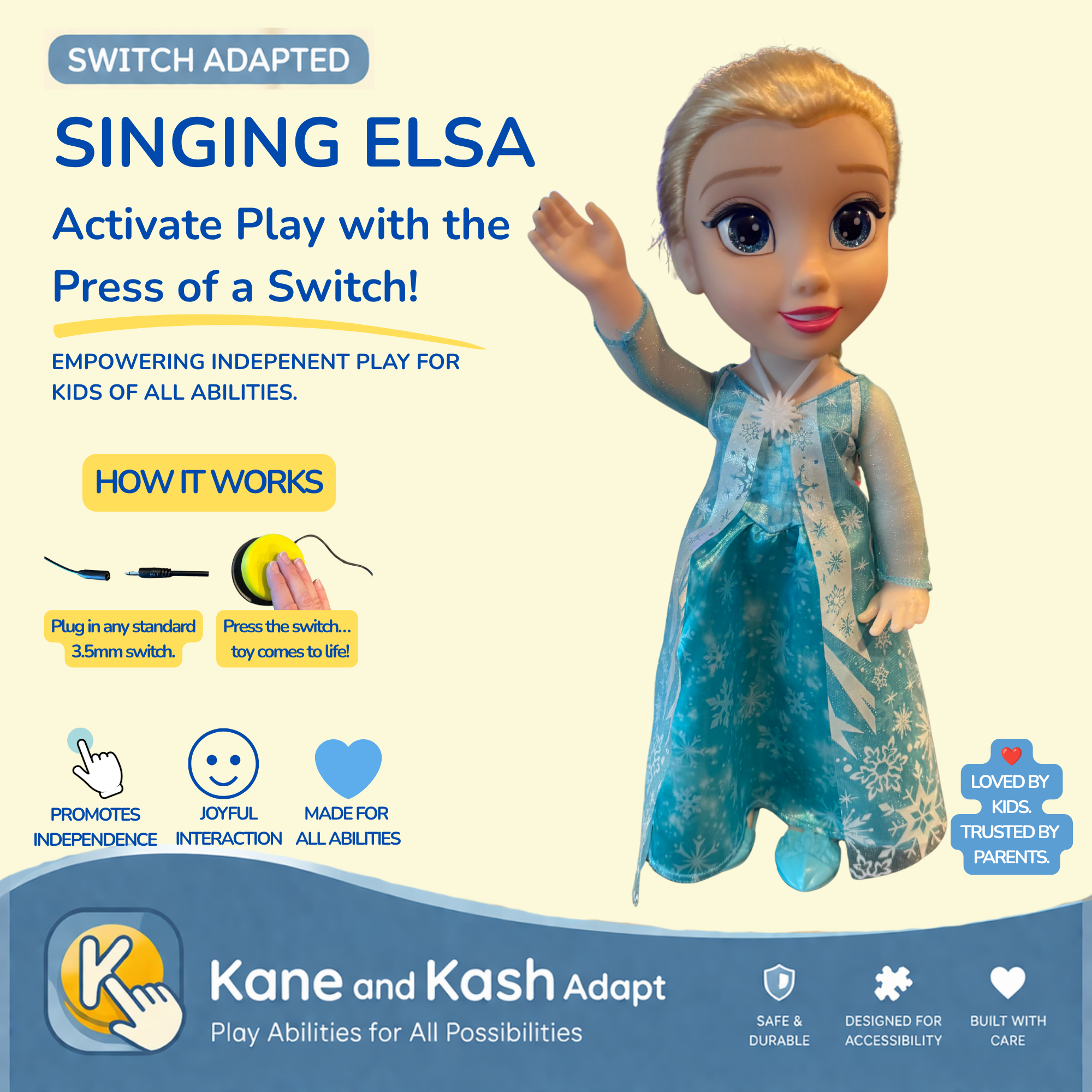 Switch Adapted Singing Friend Elsa- New