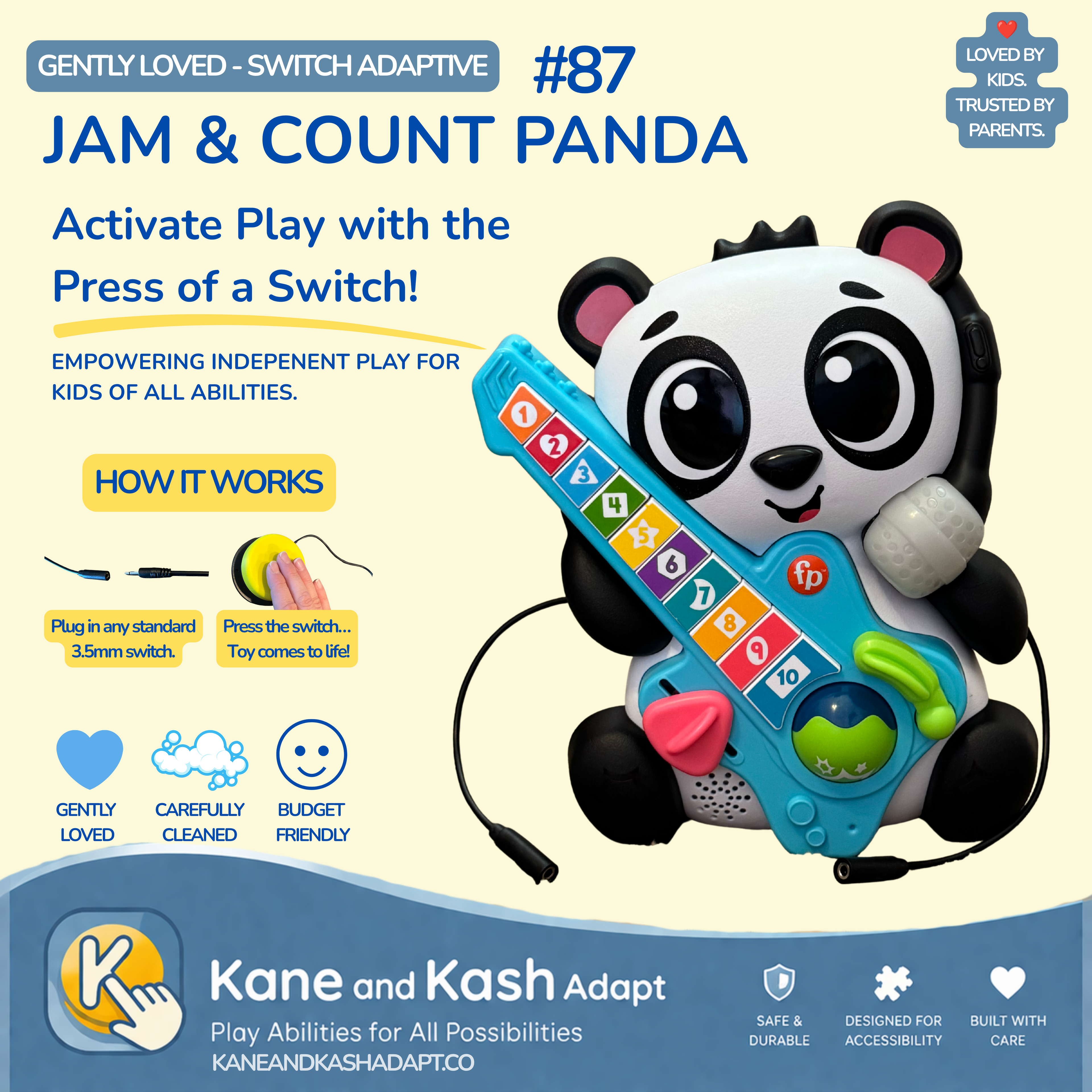 Switch Adapted Jam & Count Panda #87- Gently Loved