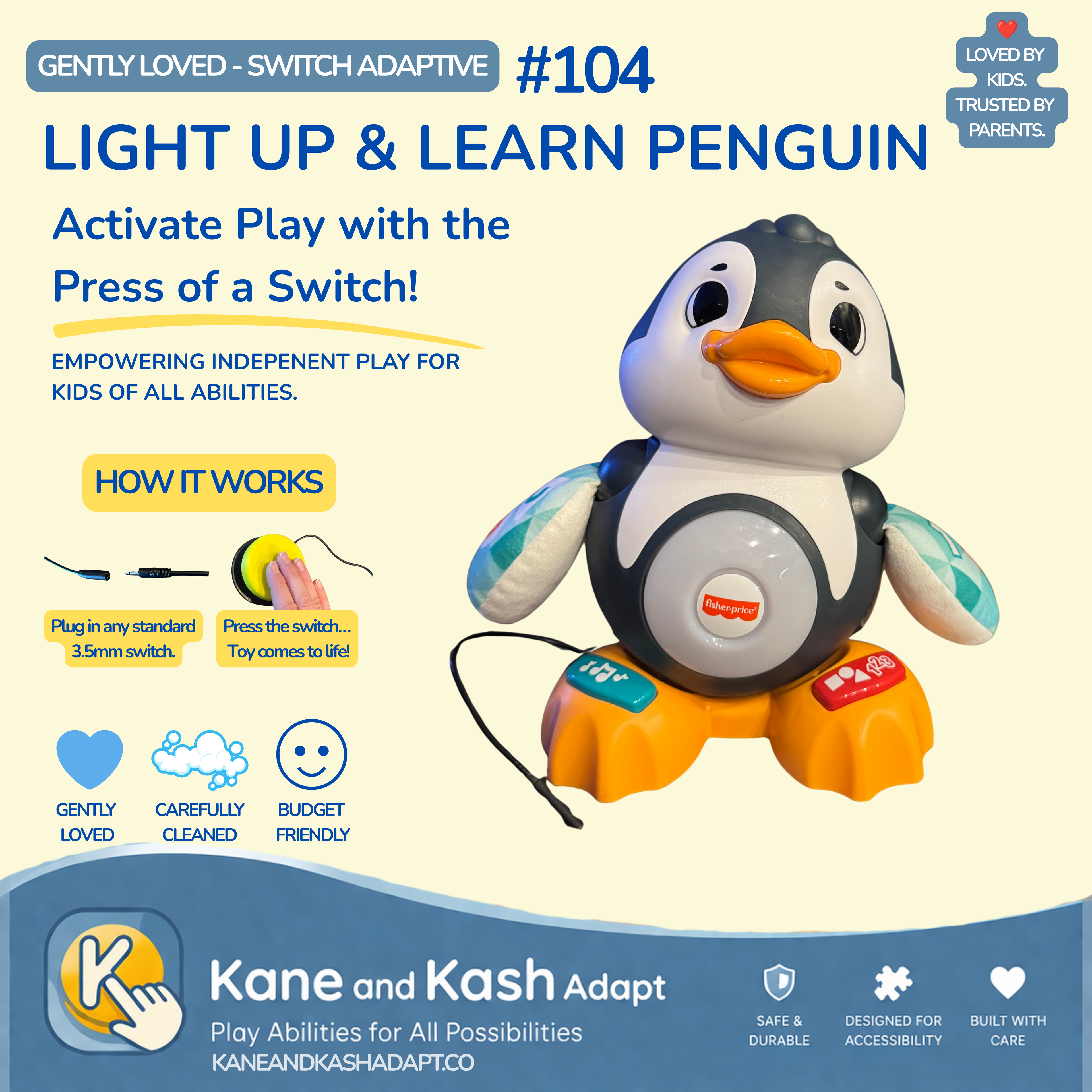 Light up and Learn Penguin #104- Gently Loved