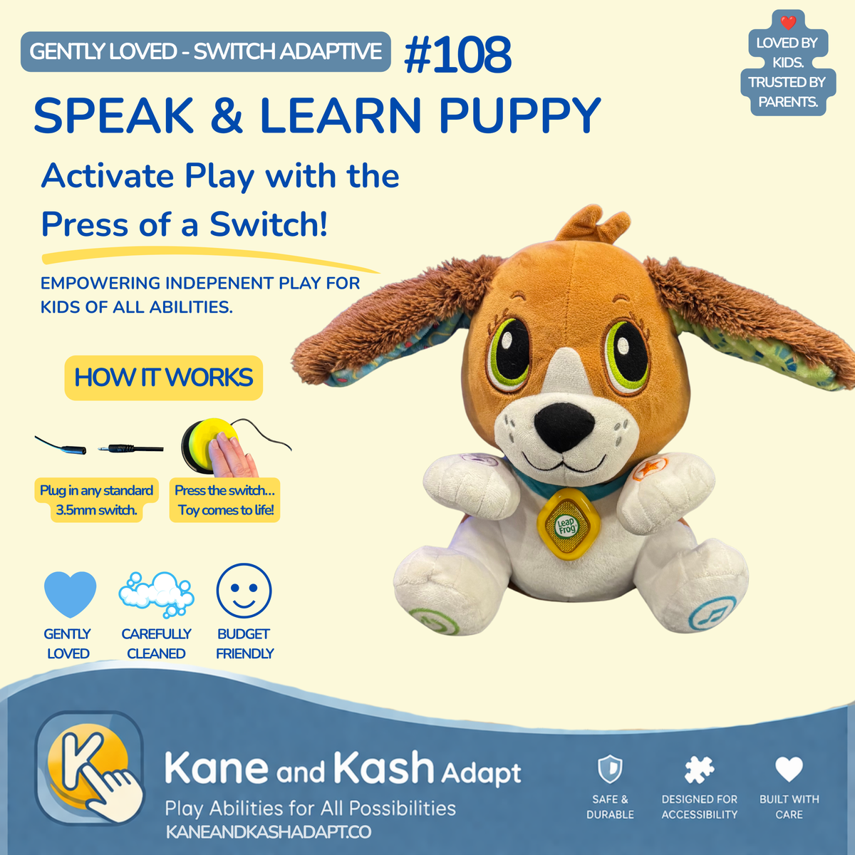 Switch Adapted Speak & Learn Puppy #108- Gently Loved