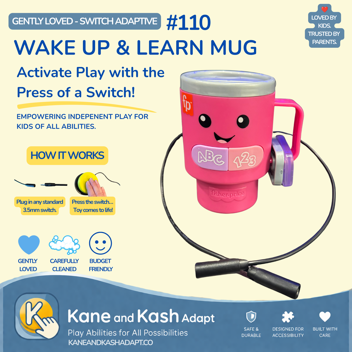 Switch Adapted Wake Up & Learn Mug #110- Gently Loved