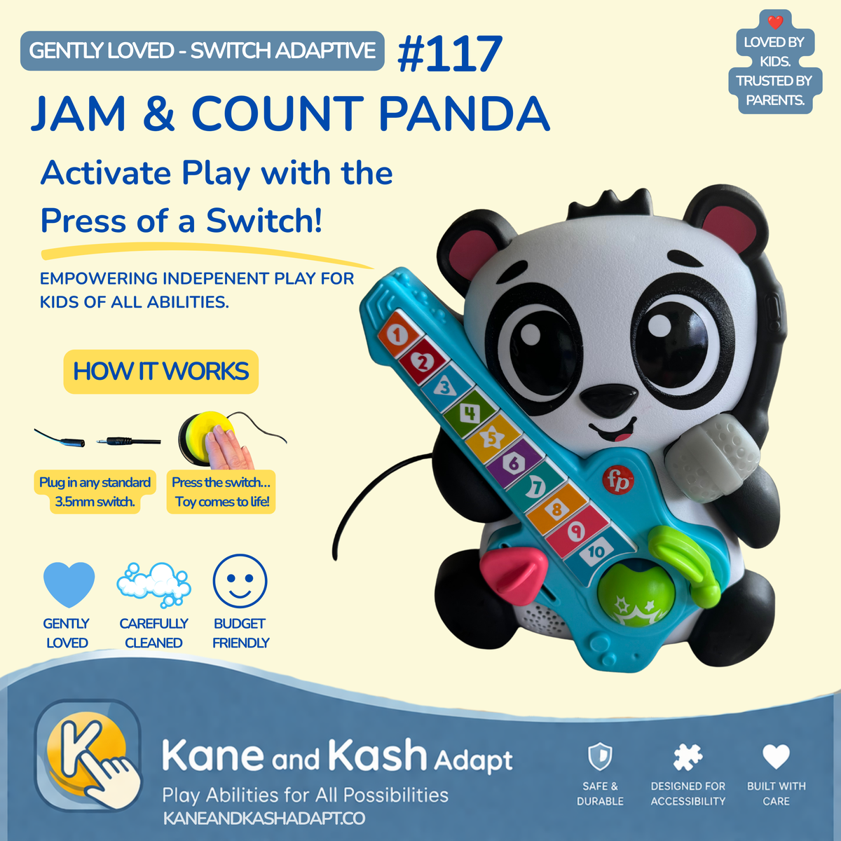 Switch Adapted Jam & Count Panda #117- Gently Loved