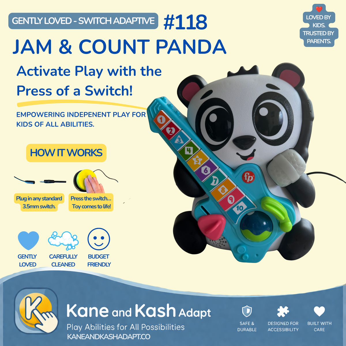 Switch Adapted Jam & Count Panda #118- Gently Loved