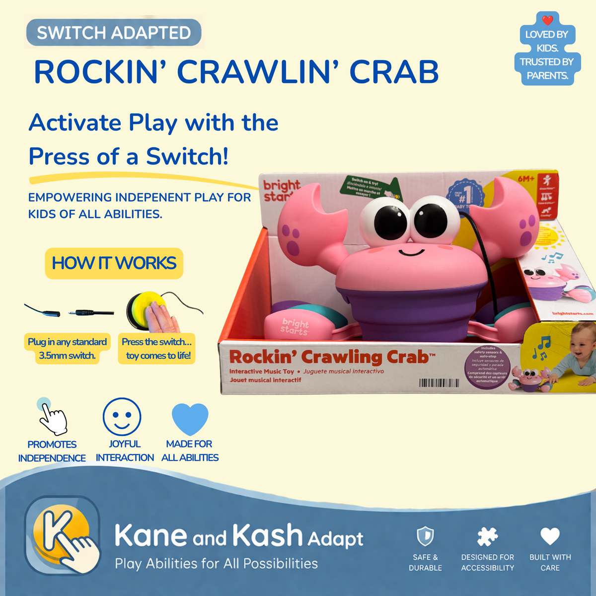 Switch Adapted Rockin’ Crawlin’ Crab- New