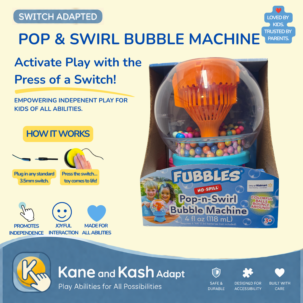 Switch Adapted Pop & Swirl Bubble Machine- New